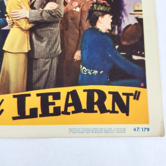 Love and Learn 1947 Lobby Card Movie Robert Hutton Jack Carson Janis Paige - Picture 6 of 7